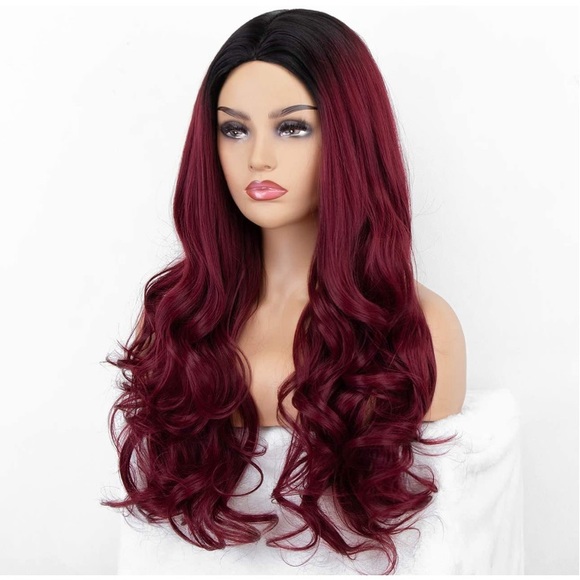 ✨KAYLA 22” OMBRÉ WINE BODY WAVY Wig✨ *NEW* main image 4